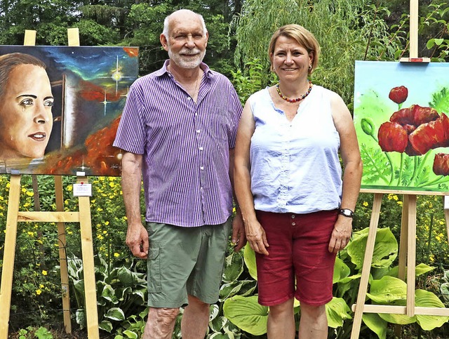 Hannes Guggenbhl und Frauke Zimmerman...rk des Landhaus Sonnenberg in  Ebnet.   | Foto: Dorothe Kuhlmann