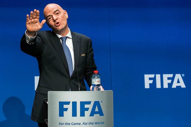 Gromeister der Beschwichtigung: Fifa-Prsident Gianni Infantino  | Foto: dpa