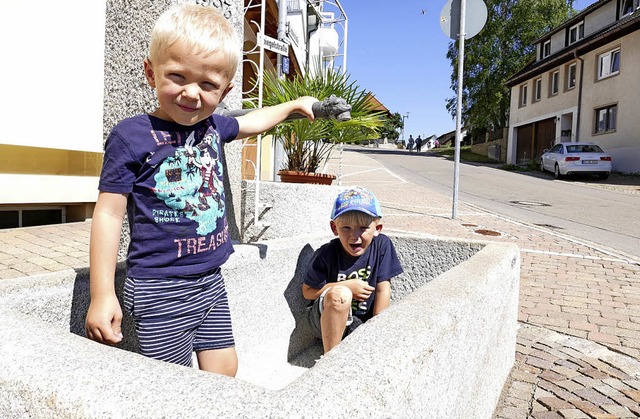 Die mit Trinkwasser gespeisten Brunnen...rae und hatten trotzdem ihre Freude.   | Foto: Stefan Limberger-Andris