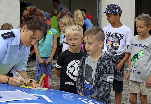 Bevor es losging,  bekam jedes Kind ei...atten die Kinder besonders viel Spa.   | Foto: Anja Bertsch