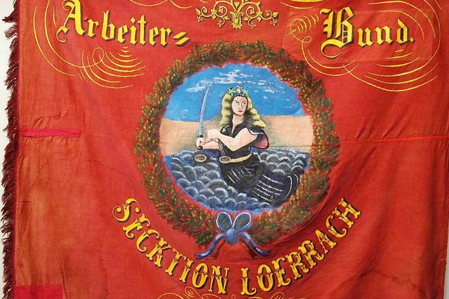 Die Fahne von 1872 hat eine bewegte Geschichte.  | Foto: Dreilndermuseum