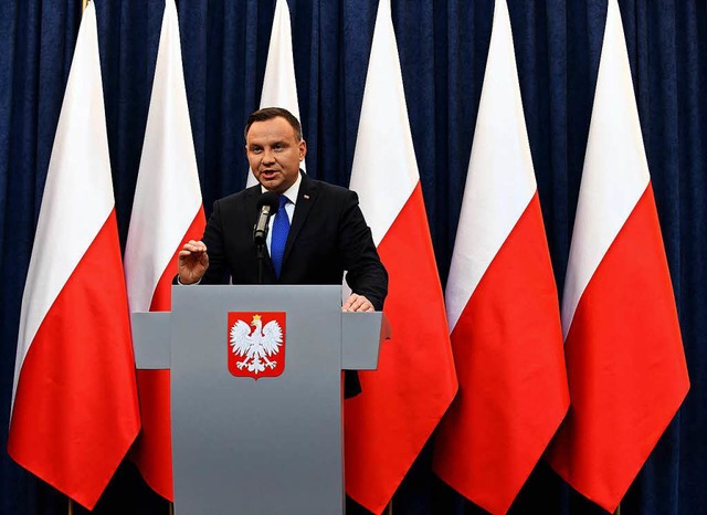 Entschied sich gegen die eigene Partei PiS: Andrzej Duda   | Foto: AFP
