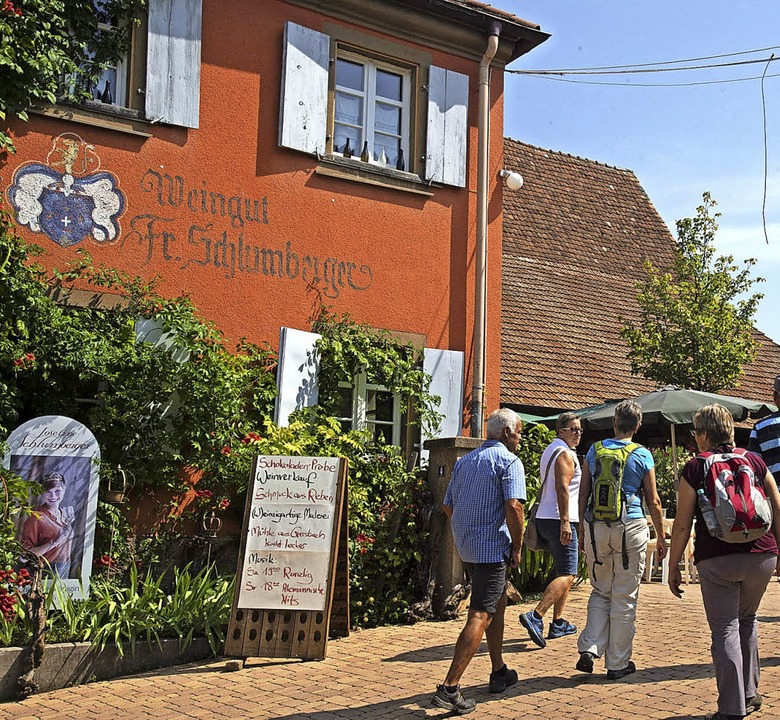 Malerische Winzerhfe prgen Laufen un...cken wie rechts im Gretherhof gefragt.  | Foto: Volker Mnch