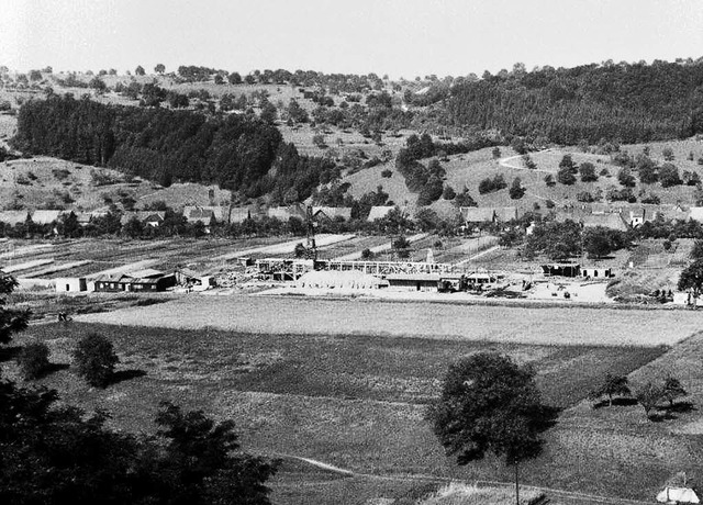 Anfang 1949 wurde im Bndtenfeldt mit dem Ciba-Rohbau begonnen.   | Foto: Archivbilder: Novartis/Ernst Brugger