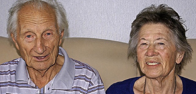 Haben  sich vor 65 Jahren das Jawort gegeben: Gerhard und Irmgard Huth   | Foto: Werner Probst