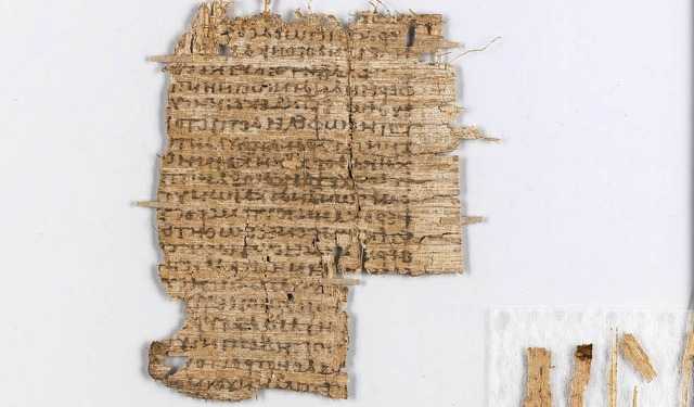 Da Papyrus sehr brchig und empfindlic...rden, ohne den Papyrus  zu gefhrden.   | Foto: Uni Basel