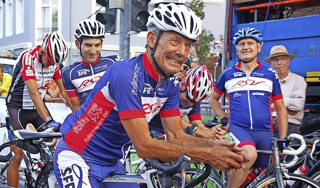 Alois Stcklin, hier bei der Tour zu s...em Verkehrsunfall ums Leben gekommen.   | Foto: Petra Wunderle