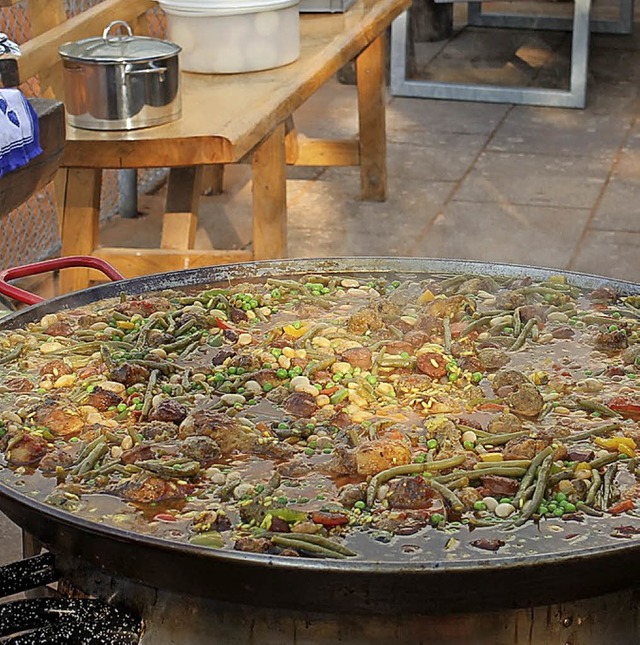 Eine von Michael Fischers Paella-Pfannen.   | Foto: Hans Spengler