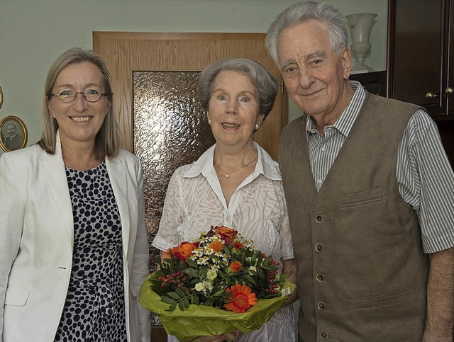 Feierten  diamantene Hochzeit: Marlies...blich gratulierte im Namen der Stadt.   | Foto: Mnch