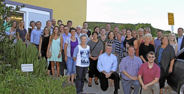 Trogus-Familien aus den USA und Deutsc...m Familientreffen am Kaiserstuhl teil.  | Foto: Herbert Trogus