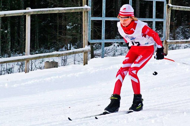 Ekaterina Kauffmann auf Skiern  | Foto: Privat