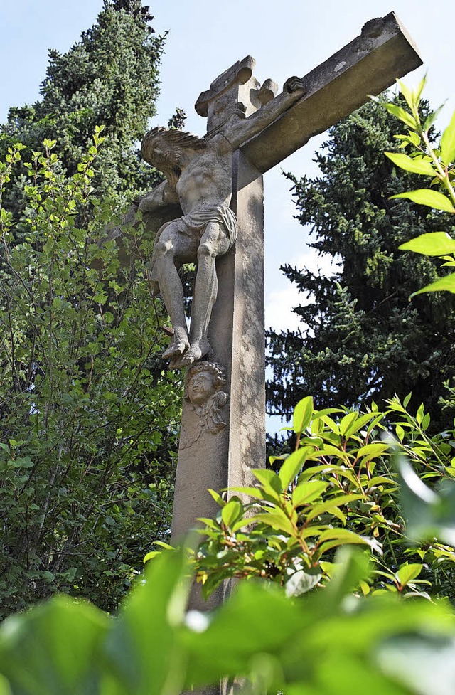 In Staufen erinnert das sogenannte Schwedenkreuz an  grausame Jahre.  | Foto: Frank Schoch