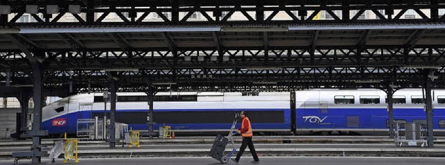 Der Gare de L&#8217;Est  (Foto) rckt ...de TGV nach Paris  auch in Offenburg.   | Foto: AFP