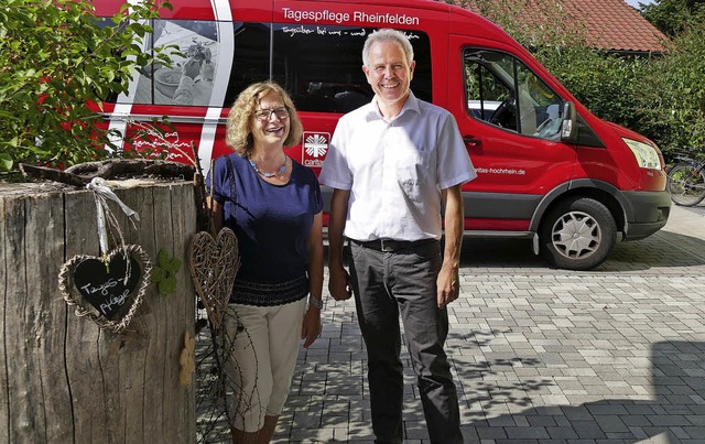 Inge Thoma und Rolf Steinegger freuen ...r Menschen in die Tagespflege kommen.   | Foto: Borchers