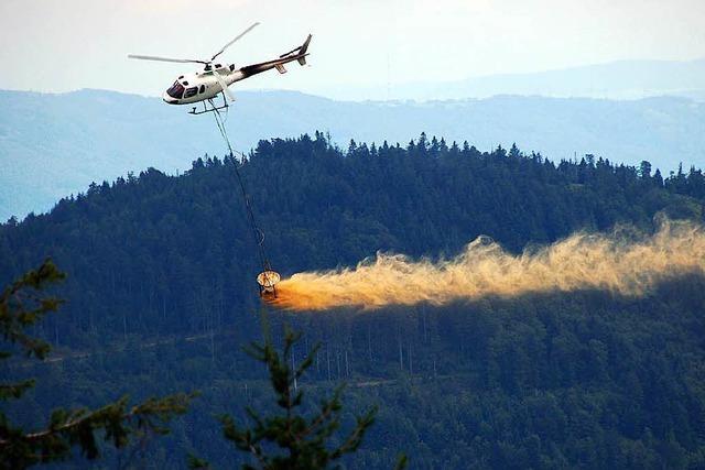 Wanderin am Kandel durch Hubschrauber komplett eingekalkt