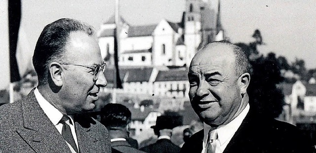 Zum Brgermeistertreffen in Breisach k...s damaligen Brgermeister Josef Bueb.   | Foto:  W. Pragher/Kreisarchiv/BZ