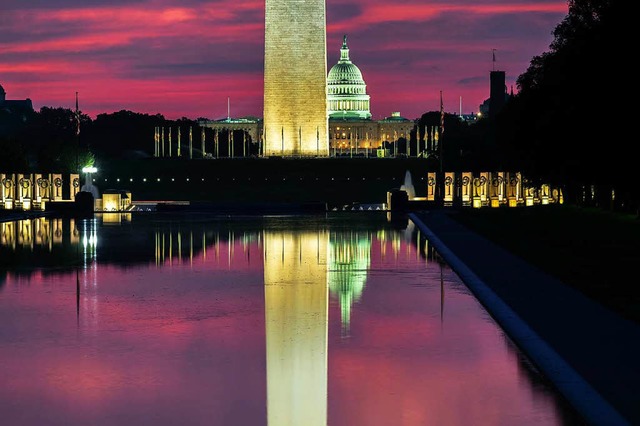 Sonnenaufgang in Washington.  | Foto: dpa