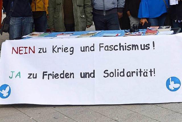 Protest gegen Krieg und Faschismus auf dem Oberrheinplatz in Rheinfelden