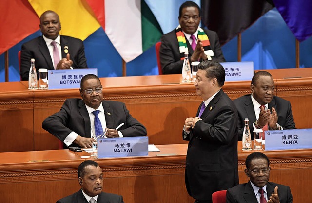 Kredite und Investitionen von insgesam...s China-Afrika-Gipfels in Peking zu.    | Foto: AFP