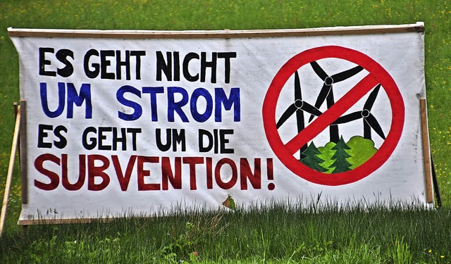 Auch die von der BI Schwarzwald Gegenw...teil der kritisierten Debattenkultur.   | Foto: Nicolai Kapitz
