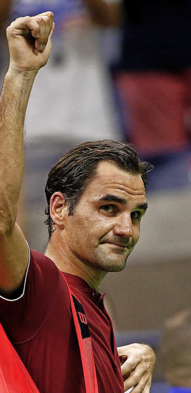 Bye bye New York: Roger Federer am Montagabend  | Foto: dpa