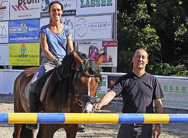 Freuen sich bereits aufs Turnier: Volk...hrerin Petra Maurer mit Pferd Obelix.   | Foto: Monika Weber