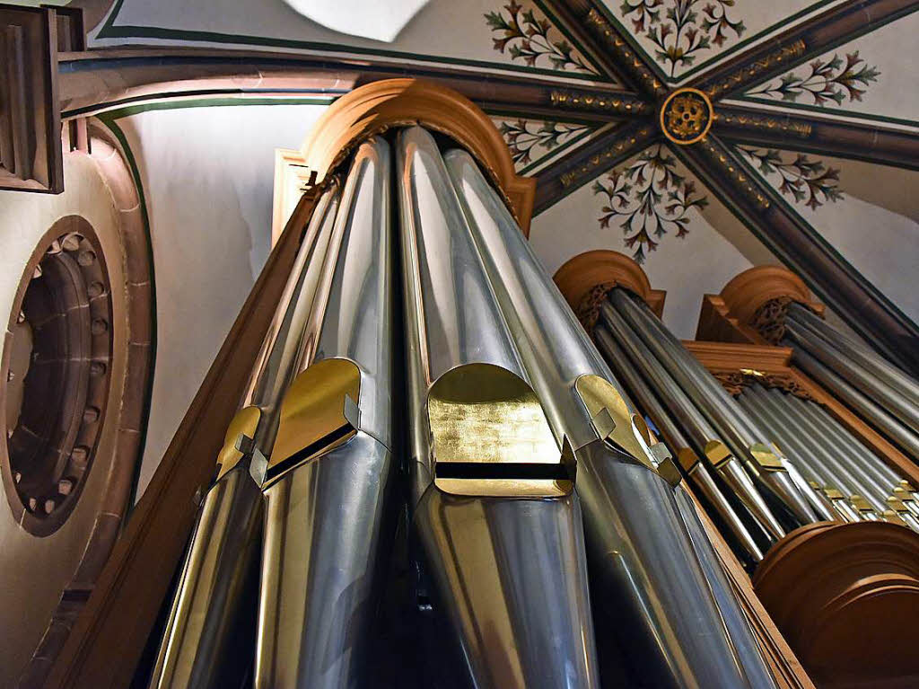 Organist Bernhard Marx stellte die eindrucksvolle Metzler-Orgel in der Johanniskirche vor.