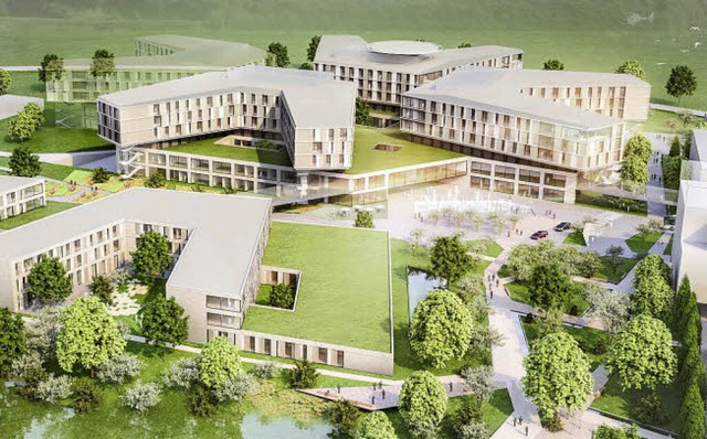 Eine Ansicht des Zentralklinikums   | Foto: Visualisierung: a|sh architekten