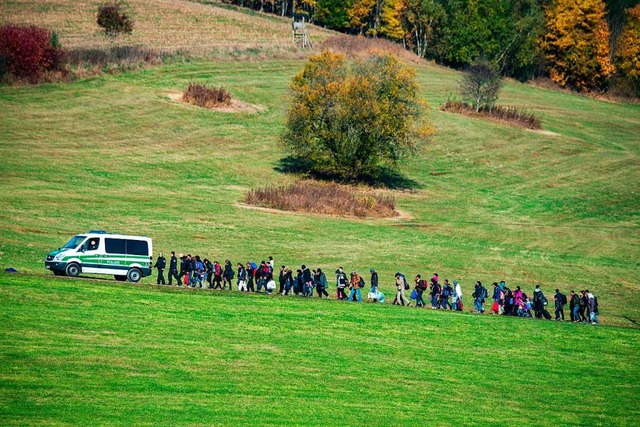 Ankunft von Flchtlingen im Oktober 2015 in Bayern  | Foto: Armin Weigel