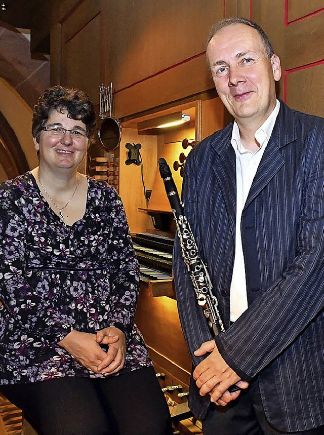 Susanne Momann und Christoph Wirz vor ihrem Auftritt   | Foto: Wolfgang Knstle