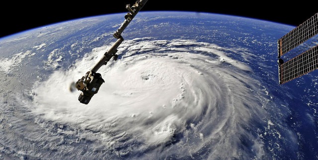 Hurrikan Florence am Montag &#8211; in...nnerstag soll er die Kste erreichen.   | Foto: RICKY ARNOLD (Nasa &#8211; AFP)