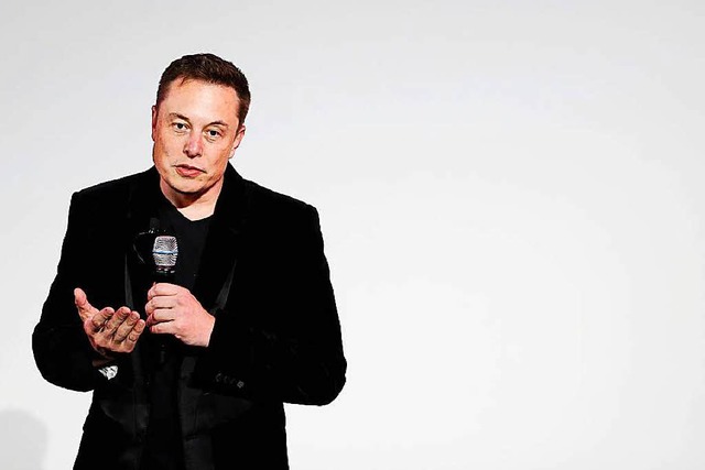 Elon Musk, hier bei einer Ansprache im Tesla-Headquarter.  | Foto: dpa