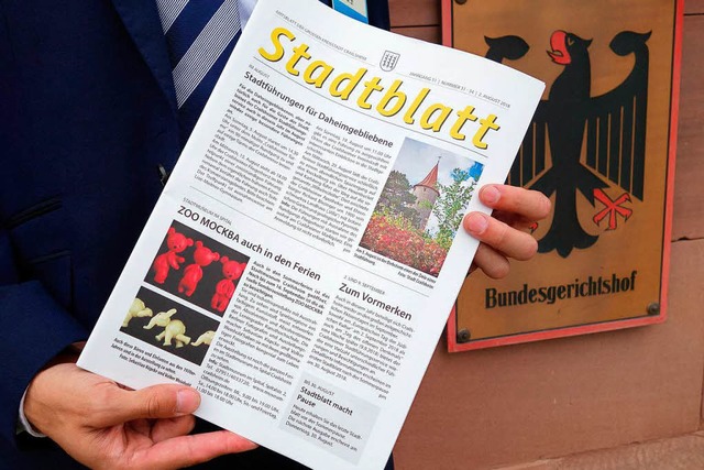 Darf das kostenlos verteilte Amtsblatt...hof anhand eines Falls aus Crailsheim.  | Foto: dpa