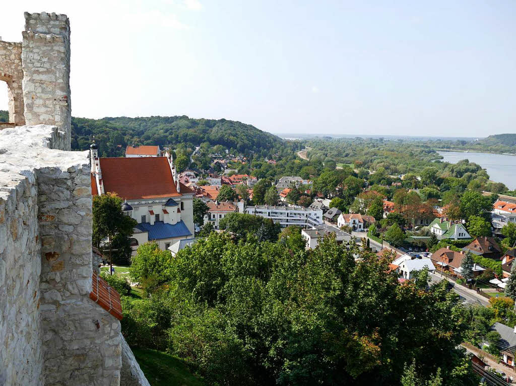 Blick von der Burgruine auf die Stadt