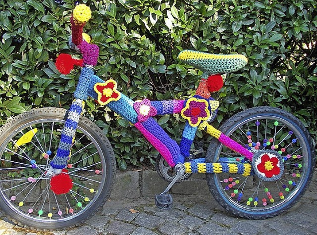 Die Fahrradwerkstatt sucht Rder &#821...ht so bunt  gepolstert sind<ppp></ppp>  | Foto: Kiefer