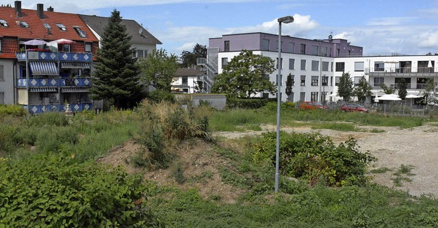 Auf diesem Grundstck will die Sparkas...och der Weiler Gemeinderat zustimmen.   | Foto: Lauber