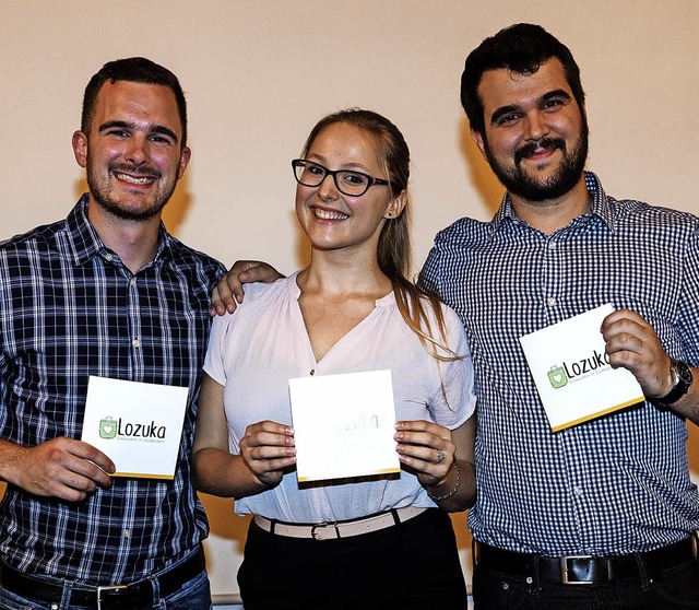 Max Hermesrieder, Kristina Sczesny und...meinschaft den Onlineshop Lozuka vor.   | Foto: Zahn