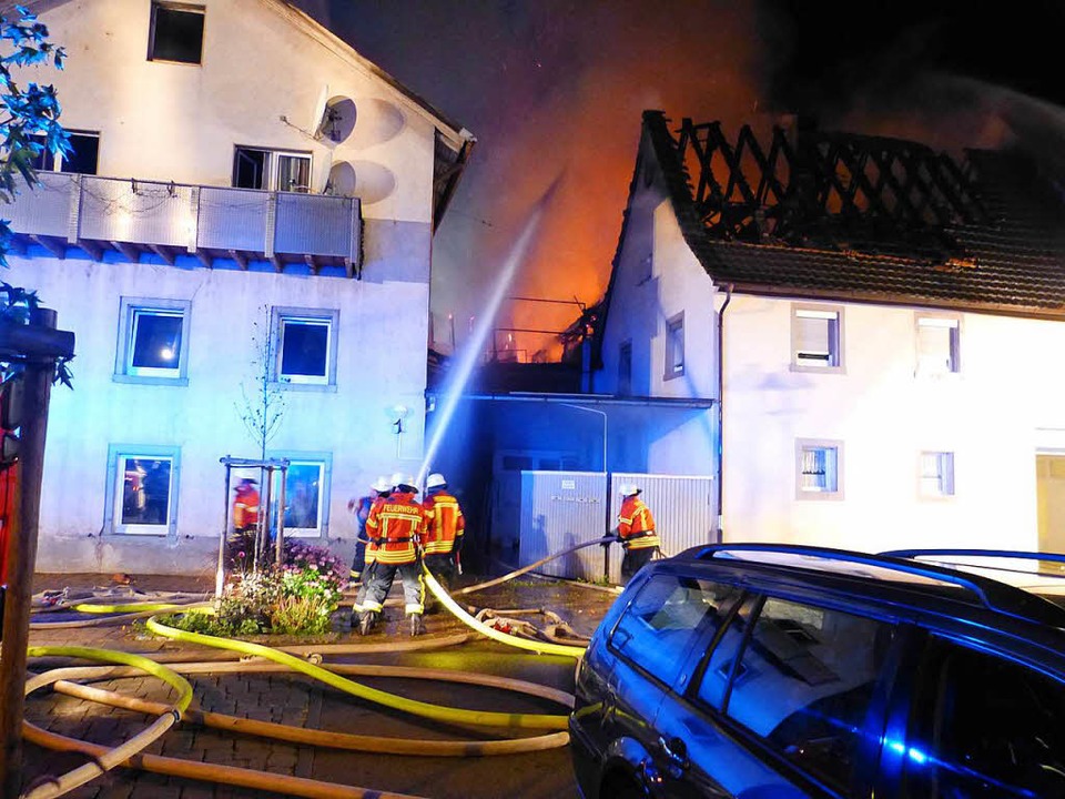 Großbrand in Teningen  | Foto: Aribert Rüssel