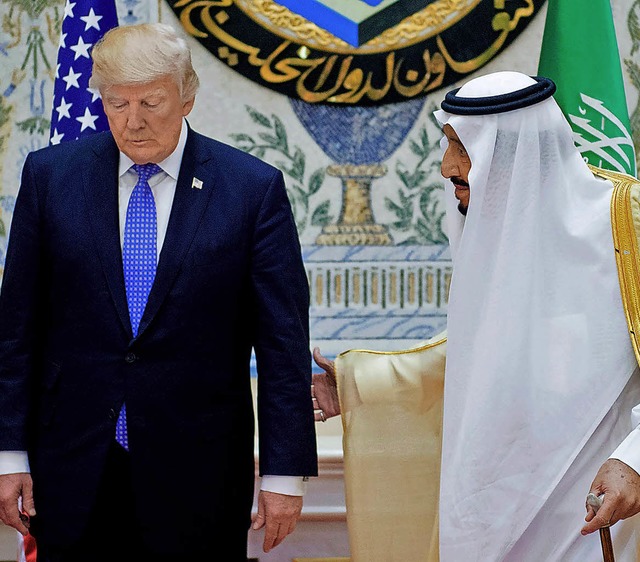 Verbndet gegen Iran: Der us-amerikani...abiens, Salman bin Abdulaziz al-Saud.   | Foto:  AFP