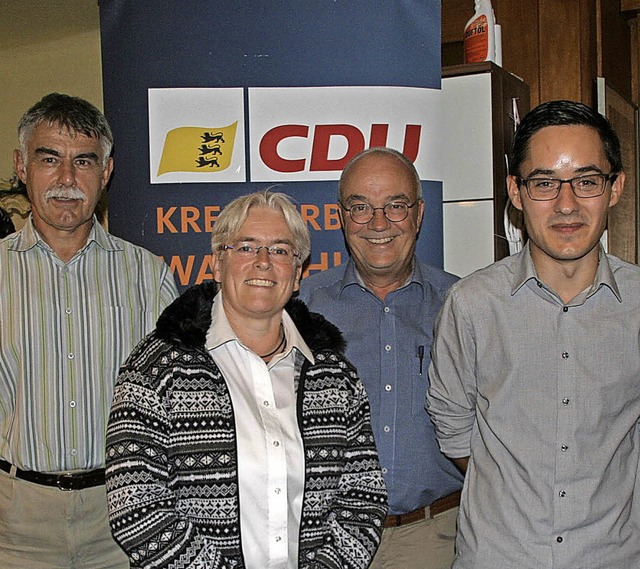 Das neue Fhrungsquartett der  CDU   (...spak und Schriftfhrer  Martin Schmid   | Foto: Charlotte Frse/Winfried Dietsche