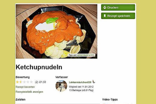 Ist das noch Kochen oder schon ein Ner...m Blog &#8222;Worst of Chefkoch&#8220;  | Foto: Worst of Chefkoch/Screenshot