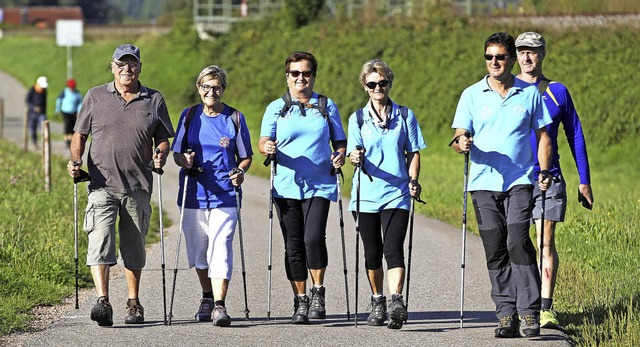 Beschwingt voran ging es beim Wandertag am Wochenende in Winden.   | Foto: Daniel Fleig