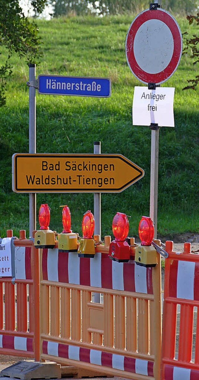 Die Sperrung der Hnnerstrae   bringt  Umleitungsverkehr auf den Rappenstein.  | Foto: Winfried Dietsche