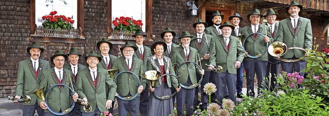 Jagdhornblsergruppe Hochschwarzwald i...elmut Egy (es fehlt Ralph Grossmann).   | Foto: Privat