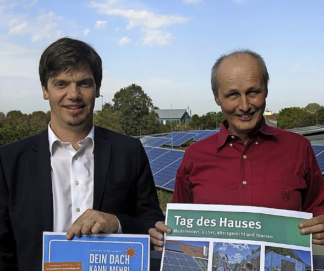 Die Emmendinger Klimaschutzmanager Phi... (Landkreis) und Armin Bobsien (Stadt)  | Foto: Georg Vo