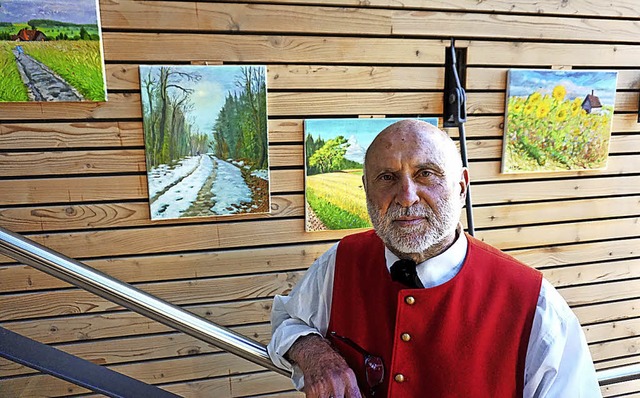 Der italienische Knstler Bruno Diafer...ia lebt seit zwei jahren in hlingen.   | Foto: Werner Steinhart