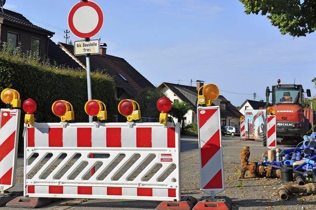 Viele Baustellen in Wollbach