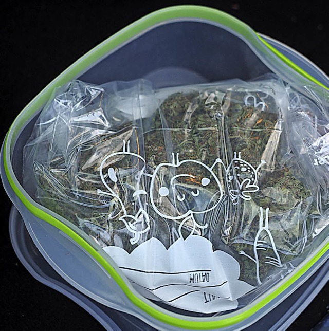 Entdeckt: 80 Gramm Marihuana in der Frhstcksbox  | Foto: Susanne Gilg
