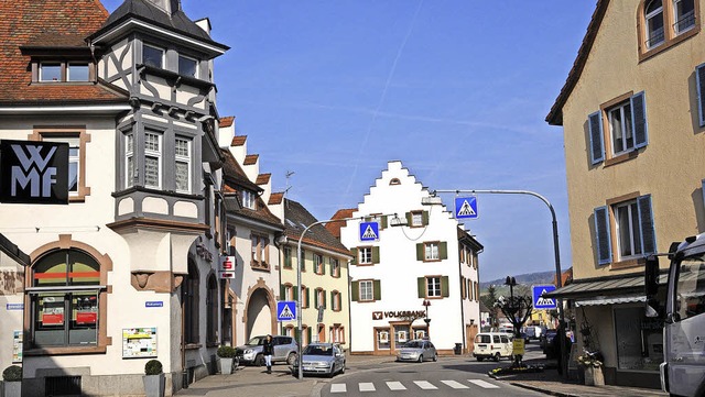 Im Zentrum  von Steinen gibt es nach w...Vielzahl von Einzelhandelsgeschften.   | Foto: Robert Bergmann