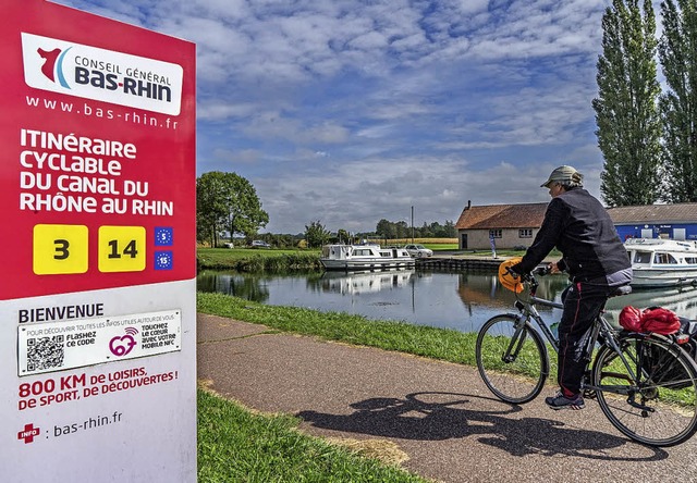 Gut ausgeschildert ist das Radwegenetz im Elsass.   | Foto: teli